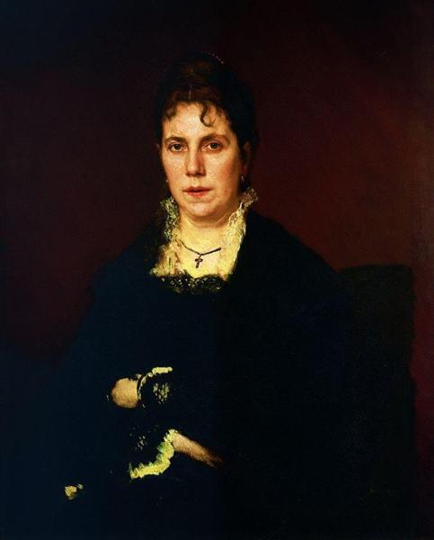 Portrait of Sofia Nikolaevna Kramskoy, the artist's wife, 1879 - Iwan Nikolajewitsch Kramskoi