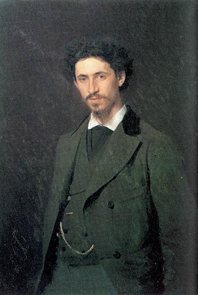 Портрет художника И. Е. Репина - Иван Крамской