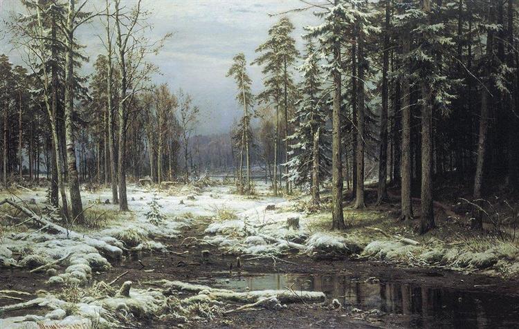 First Snow, 1875 - Іван Шишкін