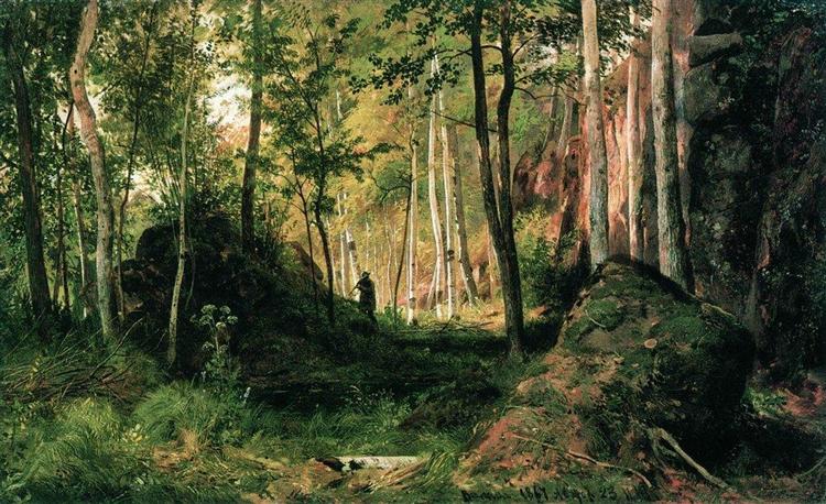 Landscape with a Hunter. Valaam Island, 1867 - Ivan Shishkin
