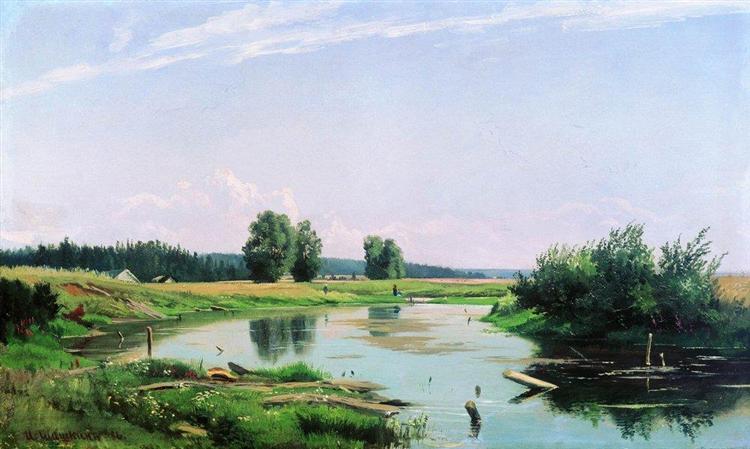 Landscape with lake, 1886 - Iván Shishkin
