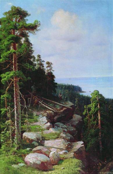 Over the embankment, 1887 - Ivan Shishkin