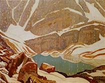 Mountain Snowfall, Lake Oesa - J. E. H. MacDonald