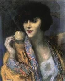Woman With a Chinese Cup - József Rippl-Rónai