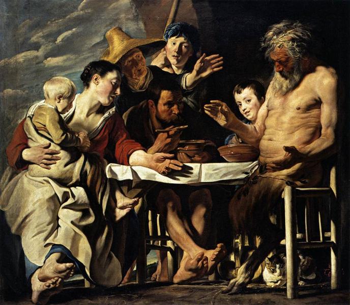 The Satyr with the Peasants, 1620 - Jacob Jordaens