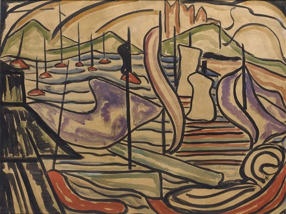 Harbor Scene, 1915 - Якоба ван Хемскерк
