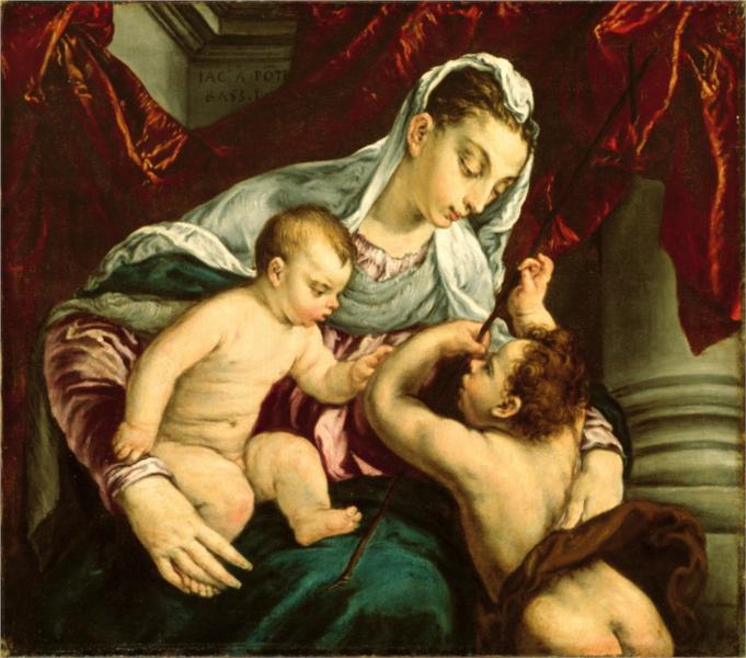 Virgin and Child with the Young Saint John the Baptist, 1565 - Jacopo Bassano