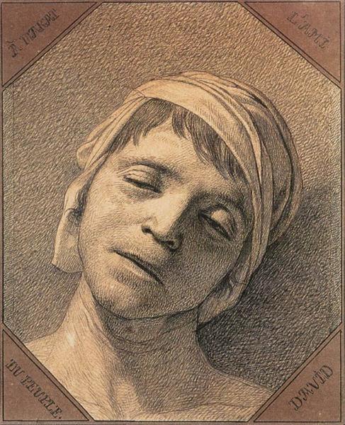 Head of Marat, 1793 - 雅克-路易‧大衛