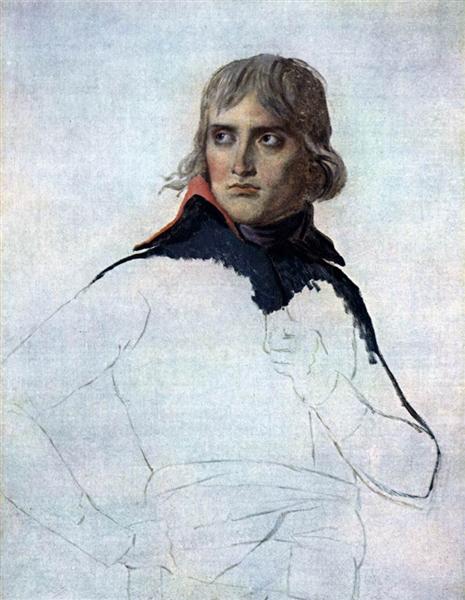 Unfinished portrait of General Bonaparte, c.1797 - 1798 - Jacques-Louis David