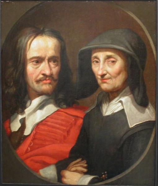 Portrait of Jacques Stella and his Mother, Claudine de Masso - Жак Стелла