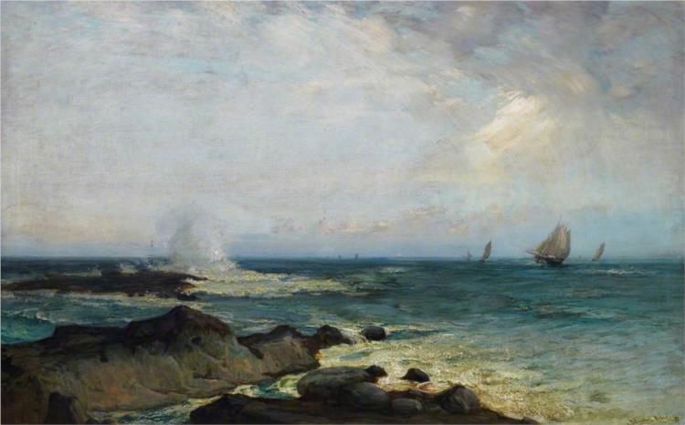 Half Tide Rocks, East Coast, Berwickshire, 1892 - Джеймс Кэмпбелл Нобл