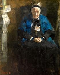 Old Lady with Blue Shawl (The Artist's Grandmother) - Джеймс Энсор