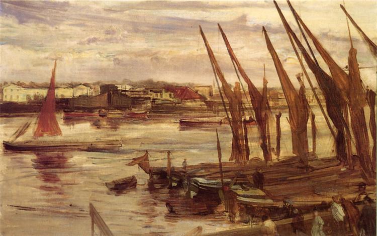 Battersea Reach, c.1863 - 惠斯勒
