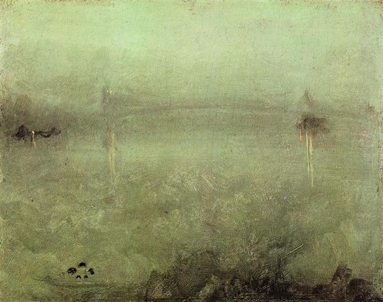 Nocturne: Silver and Opal – Chelsea, c.1880 - c.1889 - James Abbott McNeill Whistler