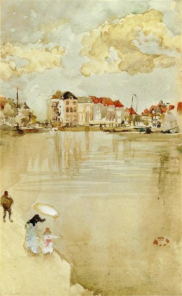 Note in Gold and Silver - Dordrecht, c.1884 - 惠斯勒