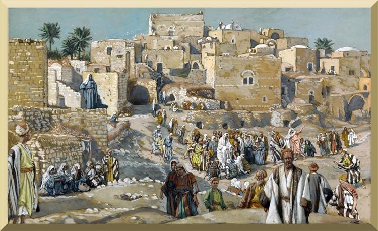 He Went Through the Villages on the Way to Jerusalem - James Tissot