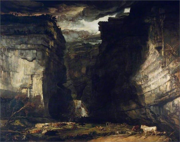 Gordale Scar (A View of Gordale, in the Manor of East Malham in Craven, Yorkshire, the Property of Lord Ribblesdale), c.1812 - 1814 - Джеймс Ворд
