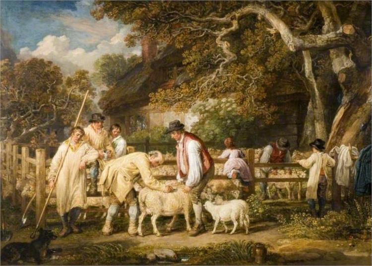 Sheep Salving, 1828 - James Ward