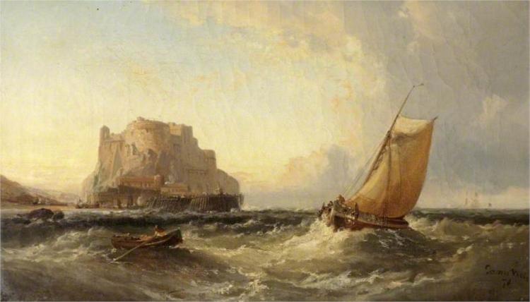 Off the Cornish Coast, St Michael's Mount, 1876 - James Webb