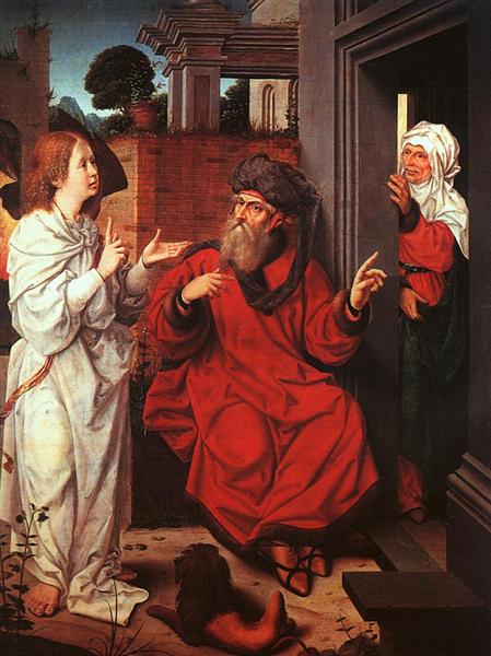 Abraham, Sara and an Angel, c.1520 - Jan Provoost