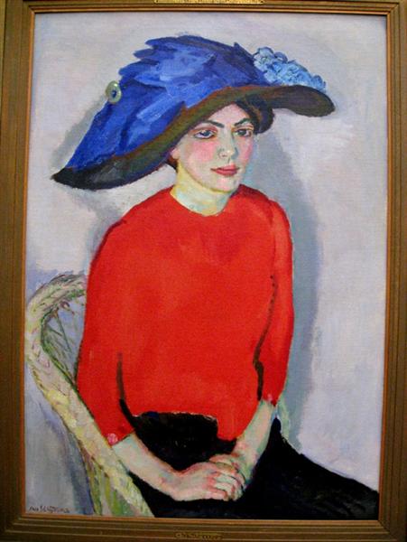 Portrait of a lady in red, c.1912 - Ян Слейтерс