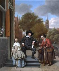 Burguês de Delft e a sua Filha - Jan Steen