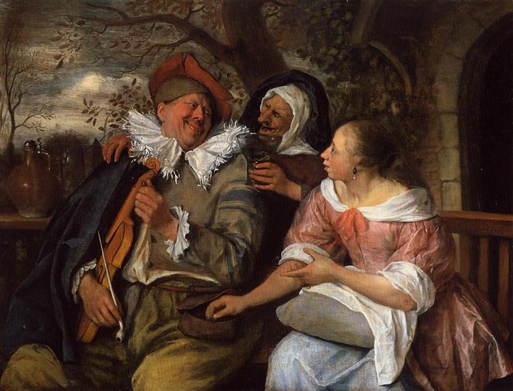 Merry Threesome, c.1670 - 1672 - Jan Steen