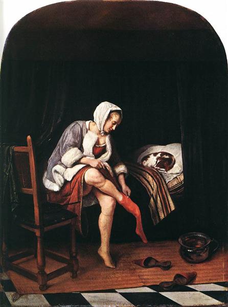 De Manhã no Banheiro, 1665 - Jan Steen