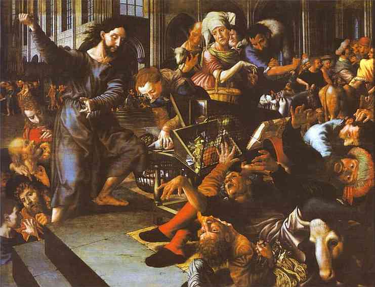 Christ Driving Merchants from the Temple, 1556 - Ян ван Гемессен