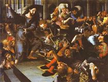 Christ Driving Merchants from the Temple - Jan Sanders van Hemessen