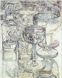 Wine and Cheese Glasses - Janet Fish