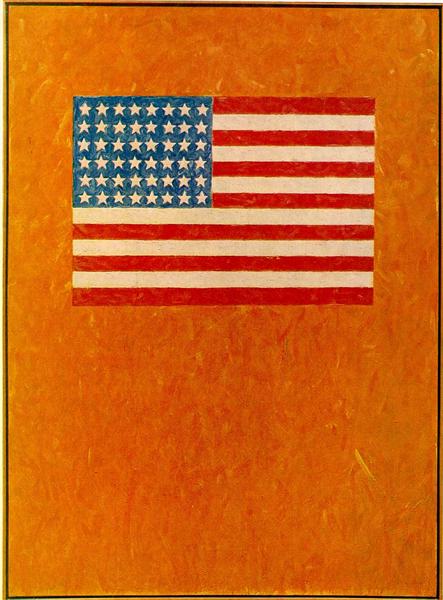 Flag on Orange Field, 1957 - Джаспер Джонс