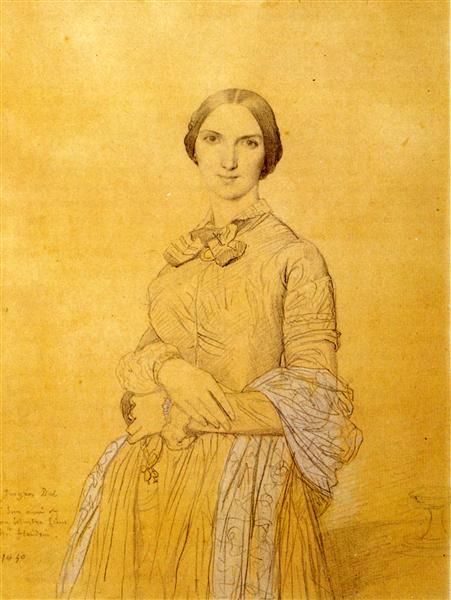 Madame Hippolyte Flandrin, born Aimée Caroline Ancelot, 1840 - 1850 - Jean Auguste Dominique Ingres