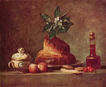 Still Life with Brioche - Jean-Baptiste-Siméon Chardin