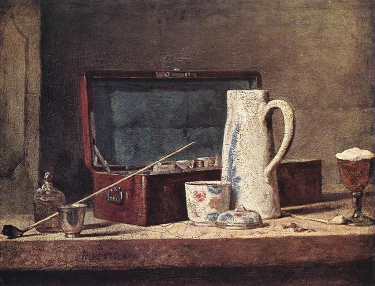 Still Life with Pipe and Jug, c.1737 - Jean Siméon Chardin