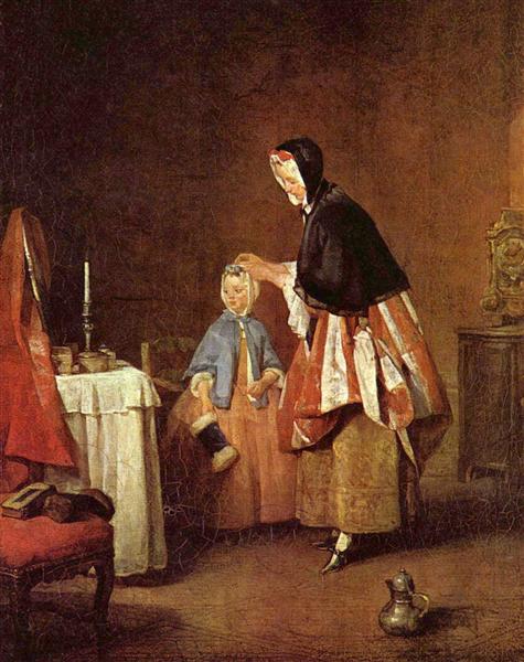The Morning Toilette, c.1740 - Жан Батист Сімеон Шарден