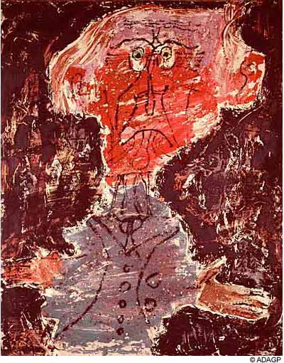 Léautaud sorcerer Redskin, 1946 - Jean Dubuffet