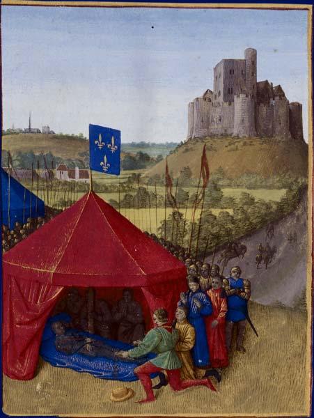 Death of Bertrand du-Guesclin, 1455 - 1460 - Jean Fouquet - WikiArt.org