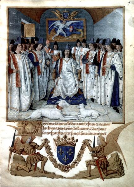 Louis XI chairs the chapter of Saint Michel, 1470 - Жан Фуке