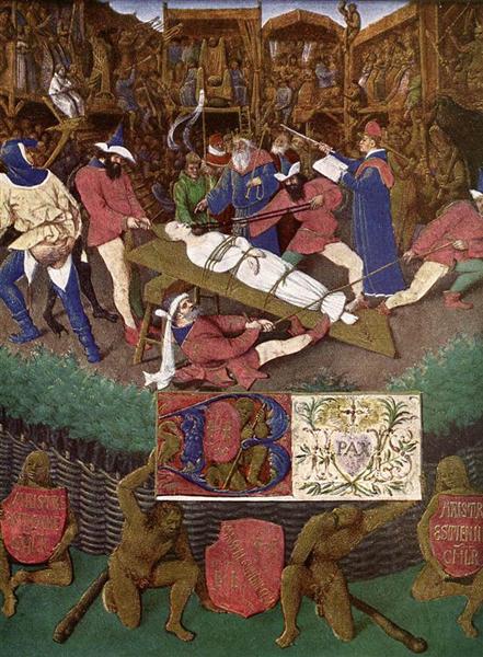 Martyrdom of St. Apollonia, c.1445 - Jean Fouquet