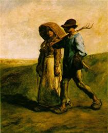 Going to Work - Jean-Francois Millet