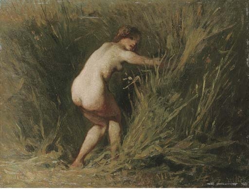 Nymph in the reeds - 米勒
