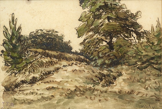 Upward path, near Vichy, c.1867 - Жан-Франсуа Милле