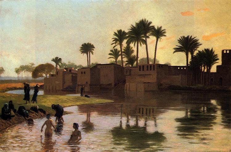 Bathers by the Edge of a River - Jean-Leon Gerome