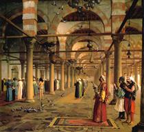 Public Prayer in the Mosque of Amr, Cairo - Jean-Leon Gerome