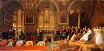 The Reception of Siamese Ambassadors by Emperor Napoleon III (1808-73) at the Palace of Fontainebleau, 27 June 1861 - Jean-Léon Gérôme