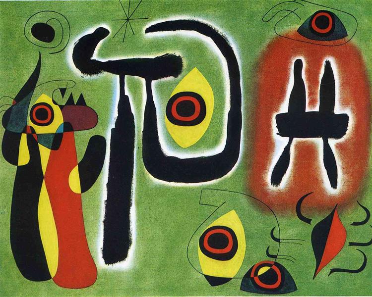The Red Sun Gnaws at the Spider, 1948 - Joan Miro