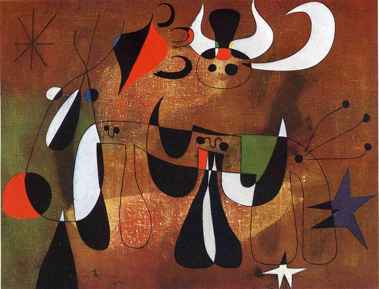 Personatges en la nit, 1950 - Joan Miró