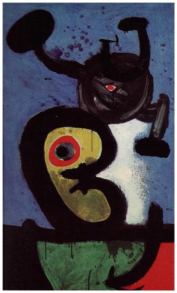 Character and Bird in the Night, 1967 - Жуан Міро