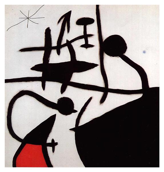 Dona i ocells en la nit, 1968 - Joan Miró